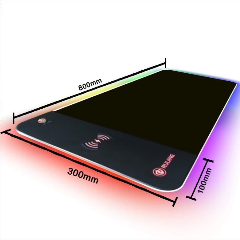 彩印發光無線充鼠標墊