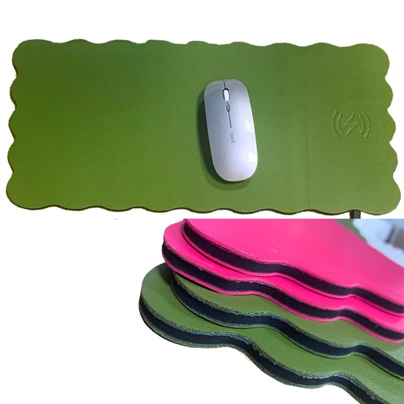 異形皮革無(wú)線充鼠標(biāo)墊 熱銷手機(jī)無(wú)線充鼠標(biāo)墊批發(fā)電競(jìng)游戲網(wǎng)吧加厚電腦辦公鼠標(biāo)墊